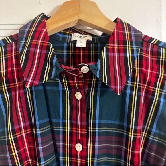 Sleeveless tartan shirtdress - Picture 7 of 11